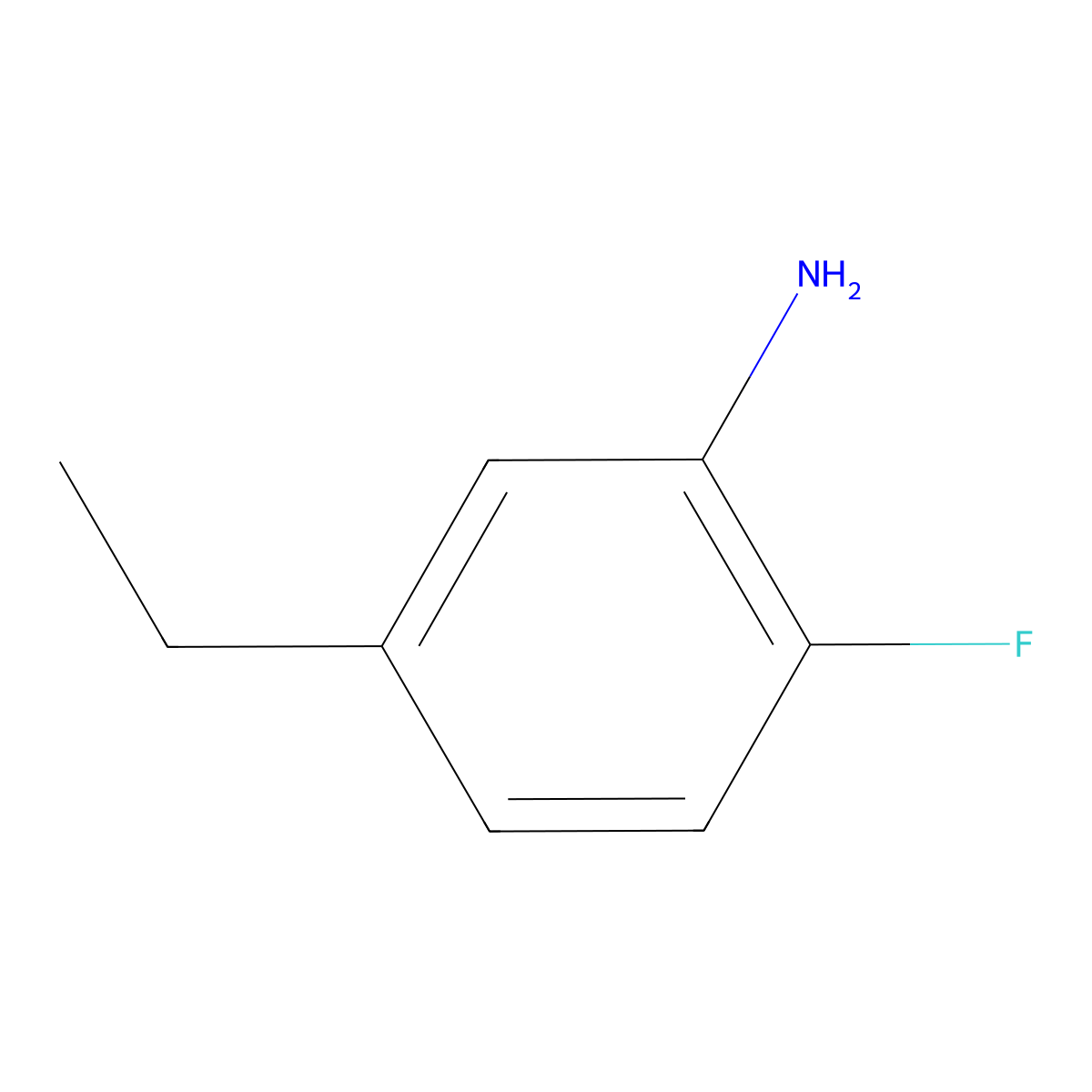 5-Ethyl-2-fluoroaniline molecular structure, CAS 1583-89-7