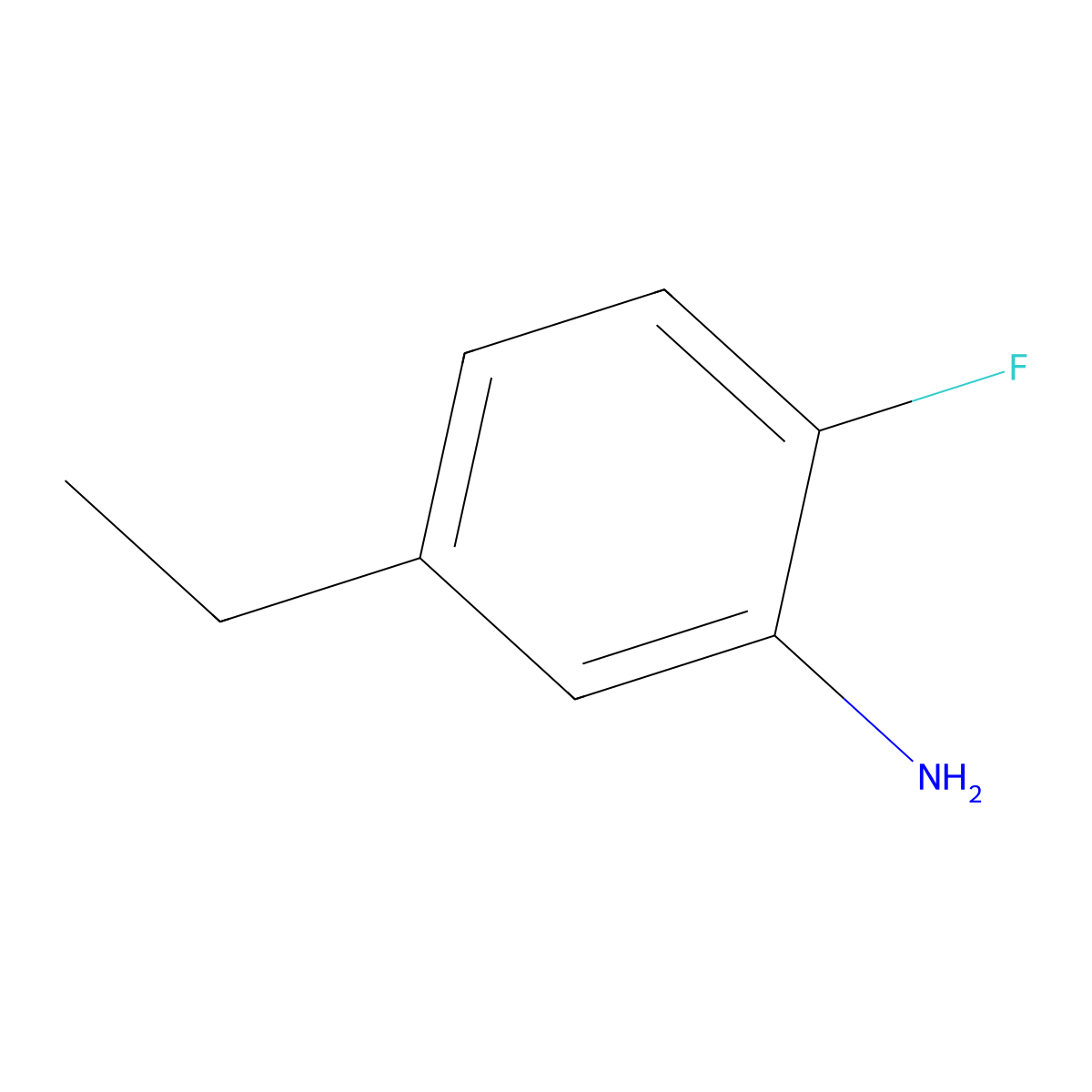 5-Ethyl-2-fluoroaniline molecular structure, CAS 1583-89-7
