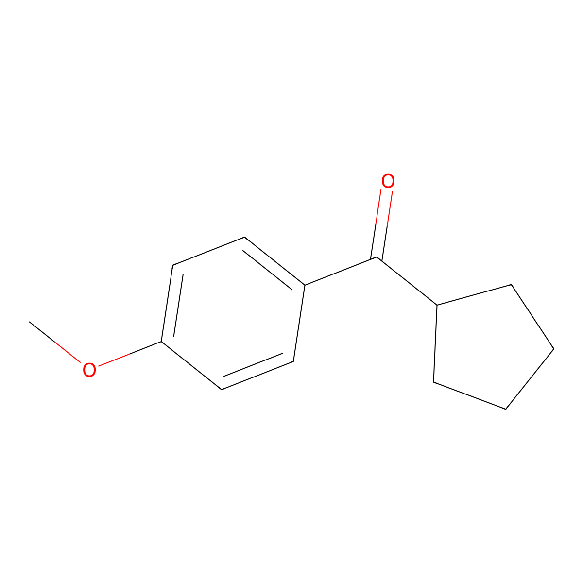 Cyclopentyl(4-methoxyphenyl)methanone molecular structure, CAS 15831-52-4