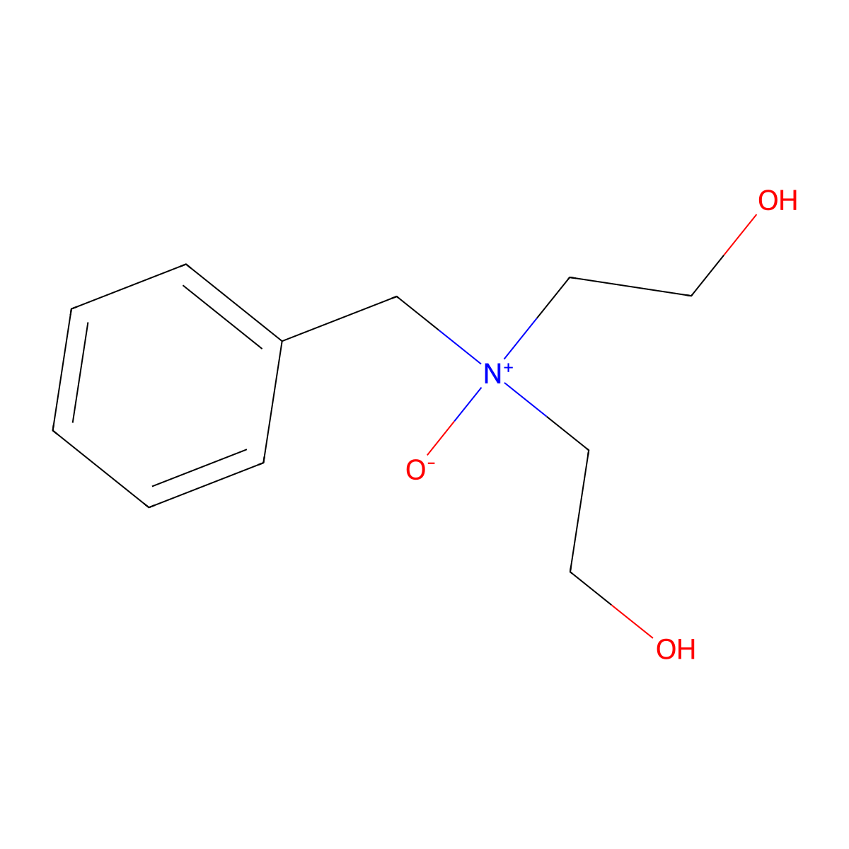 N-benzyl-2-hydroxy-N-(2-hydroxyethyl)ethanamine oxide molecular structure, CAS 15831-62-6