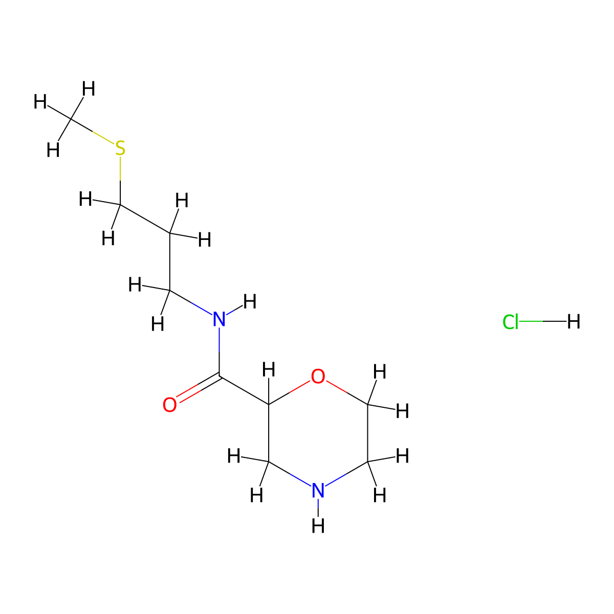 N-(3-(Methylthio)propyl)morpholine-2-carboxamide hydrochloride molecular structure, CAS 1583134-61-5