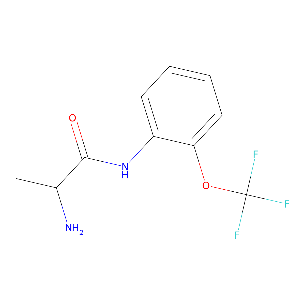 2-amino-N-[2-(trifluoromethoxy)phenyl]propanamide molecular structure, CAS 1583176-92-4