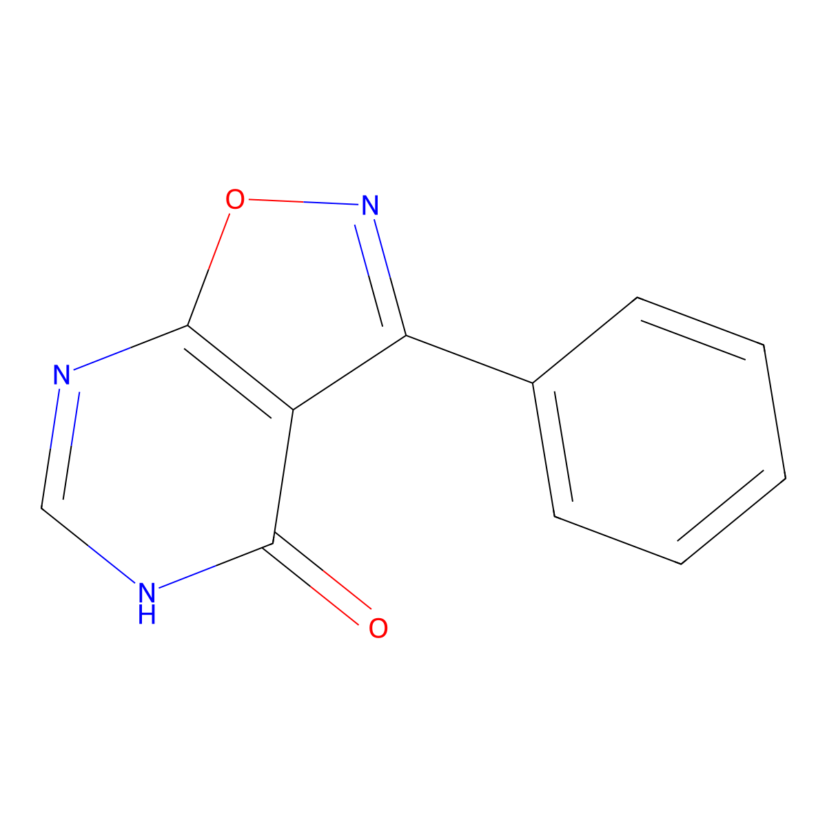 3-phenylisoxazolo[5,4-d]pyrimidin-4(5H)-one molecular structure, CAS 15832-30-1