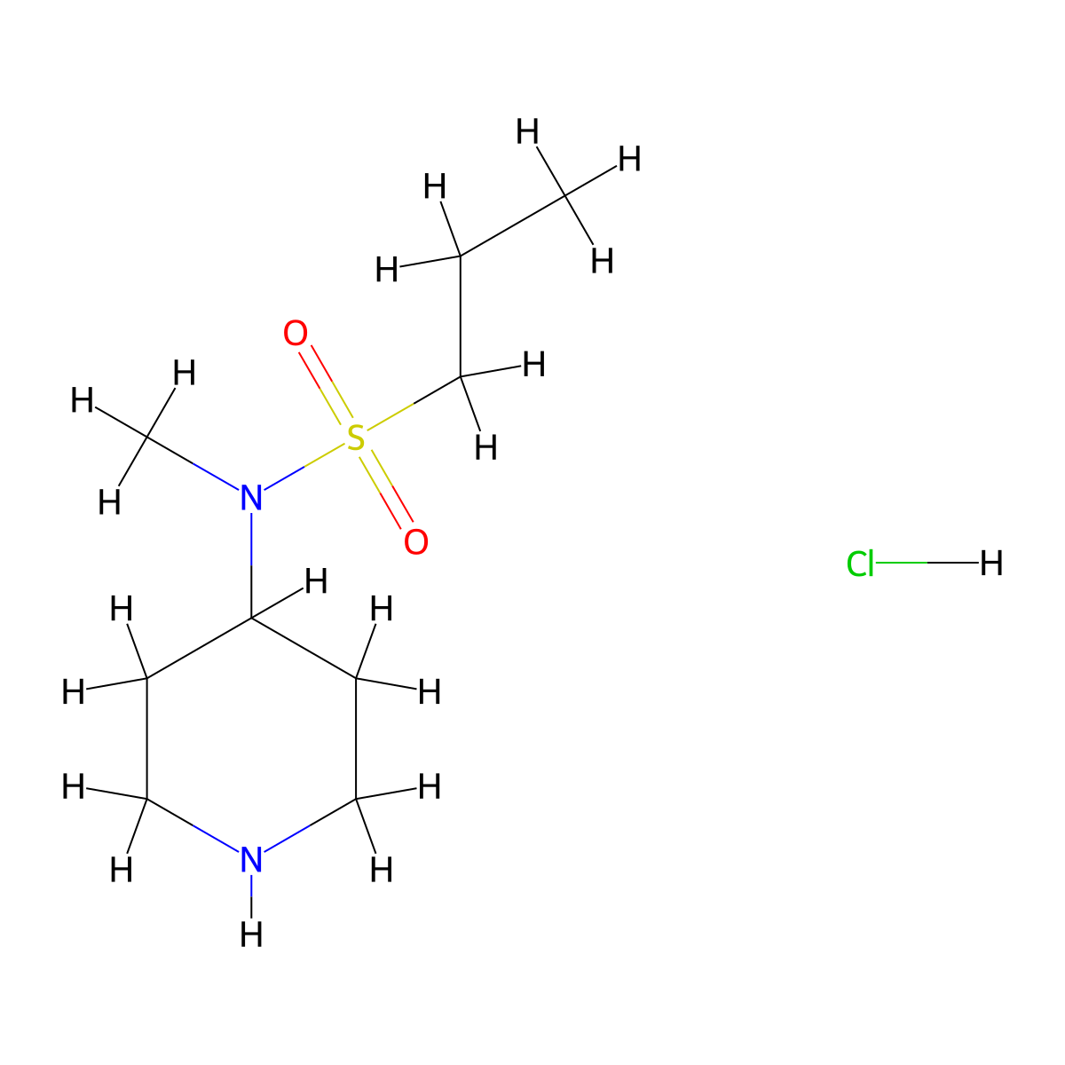 N-methyl-N-(piperidin-4-yl)propane-1-sulfonamide hydrochloride molecular structure, CAS 1583200-99-0
