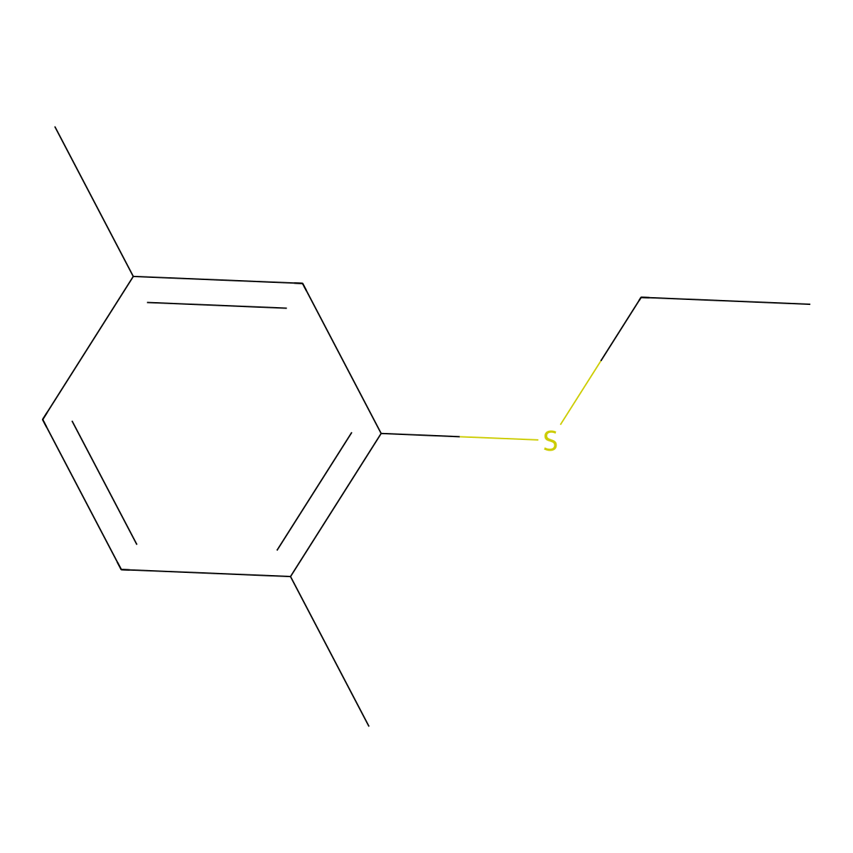 2,5-Dimethylphenyl ethyl sulfide molecular structure, CAS 158321-96-1