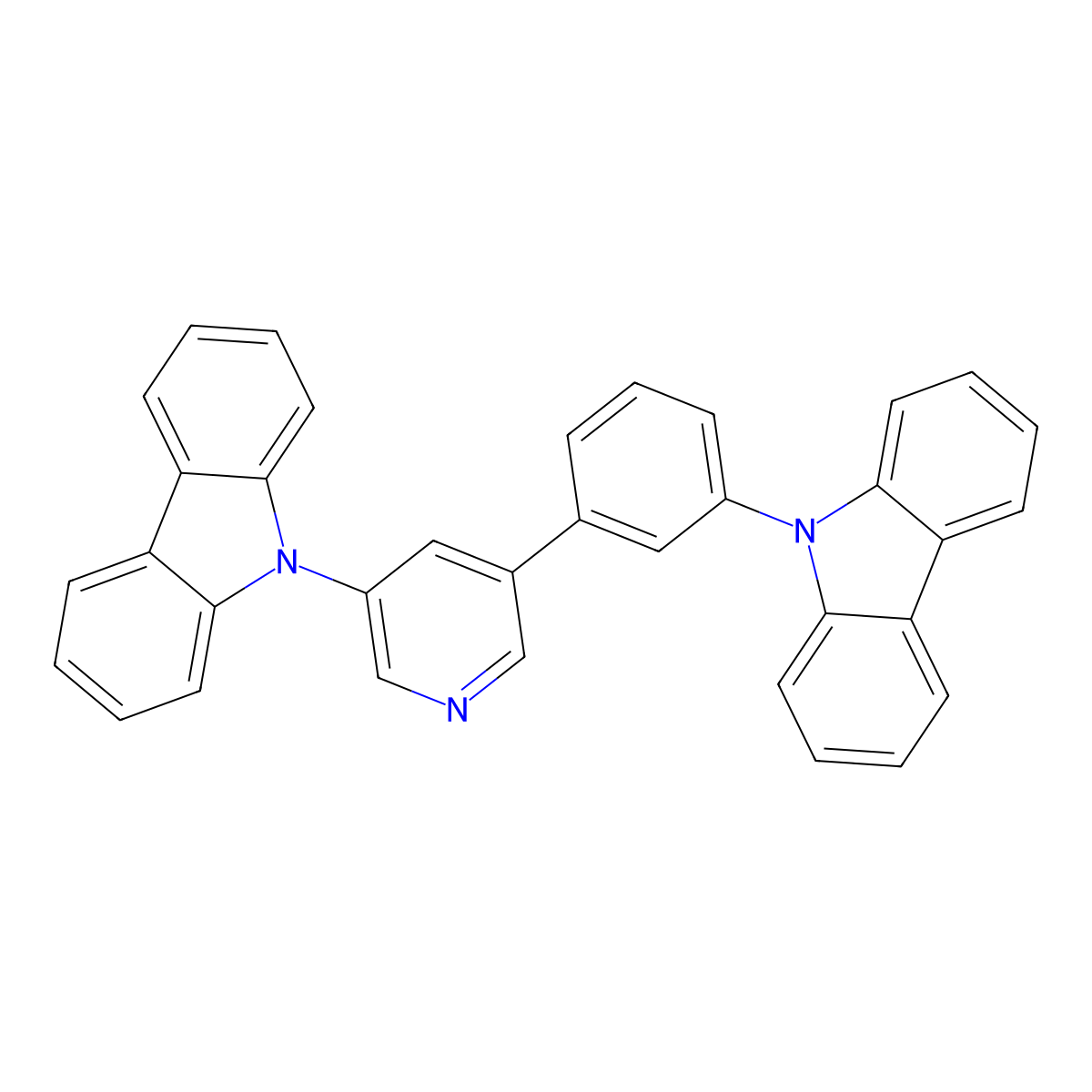 9-(5-(3-(9H-Carbazol-9-yl)phenyl)pyridin-3-yl)-9H-carbazole molecular structure, CAS 1583238-16-7