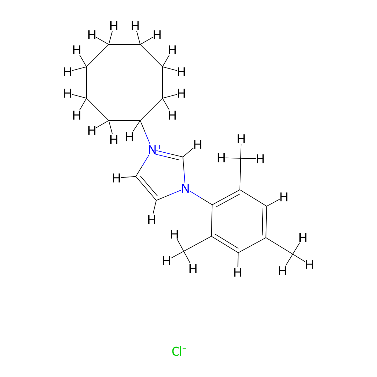 1-Cyclooctyl-3-mesityl-1H-imidazol-3-ium chloride molecular structure, CAS 1583244-05-6