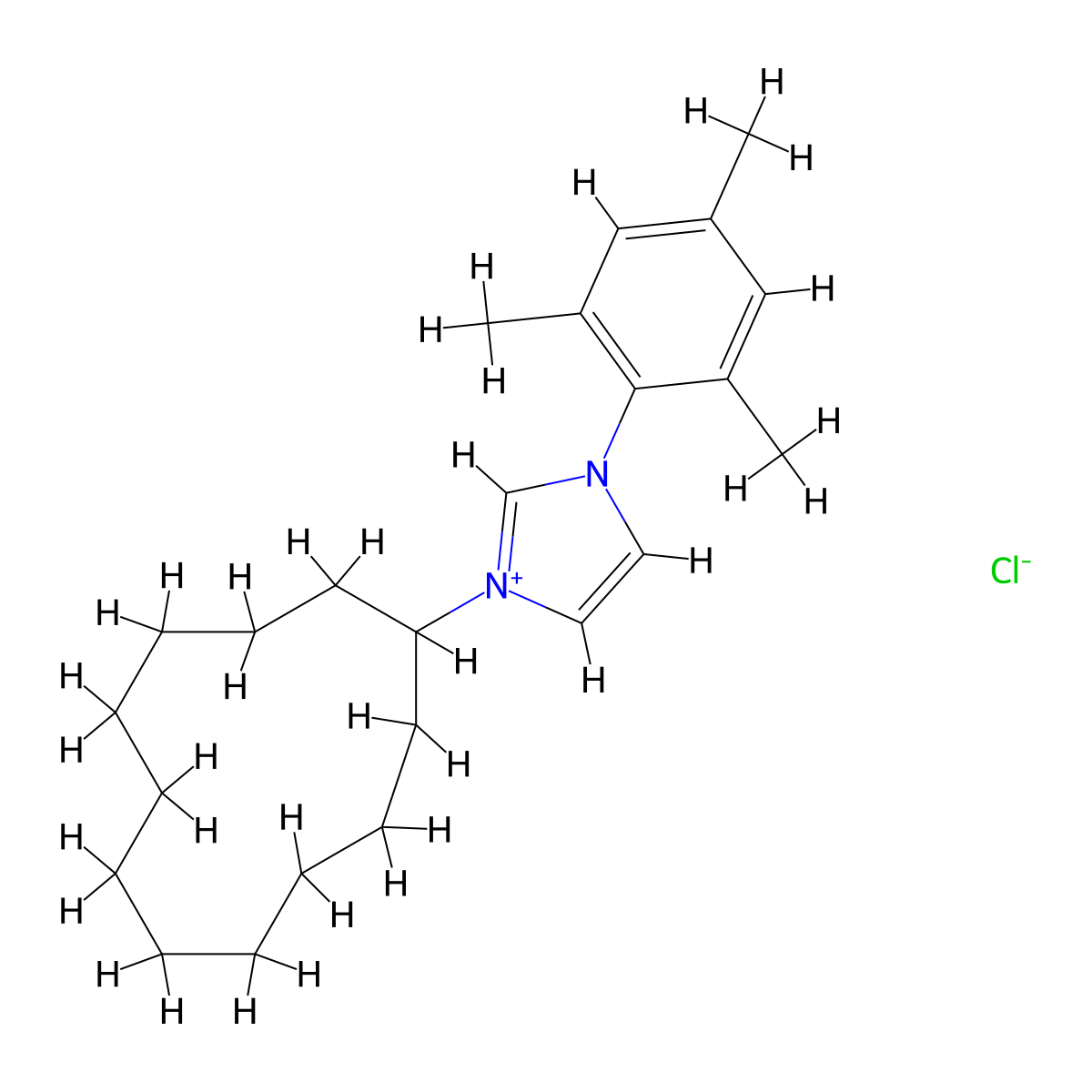 1-(2,4,6-Trimethylphenyl)-3-(cyclododecyl)imidazolium chloride molecular structure, CAS 1583244-06-7