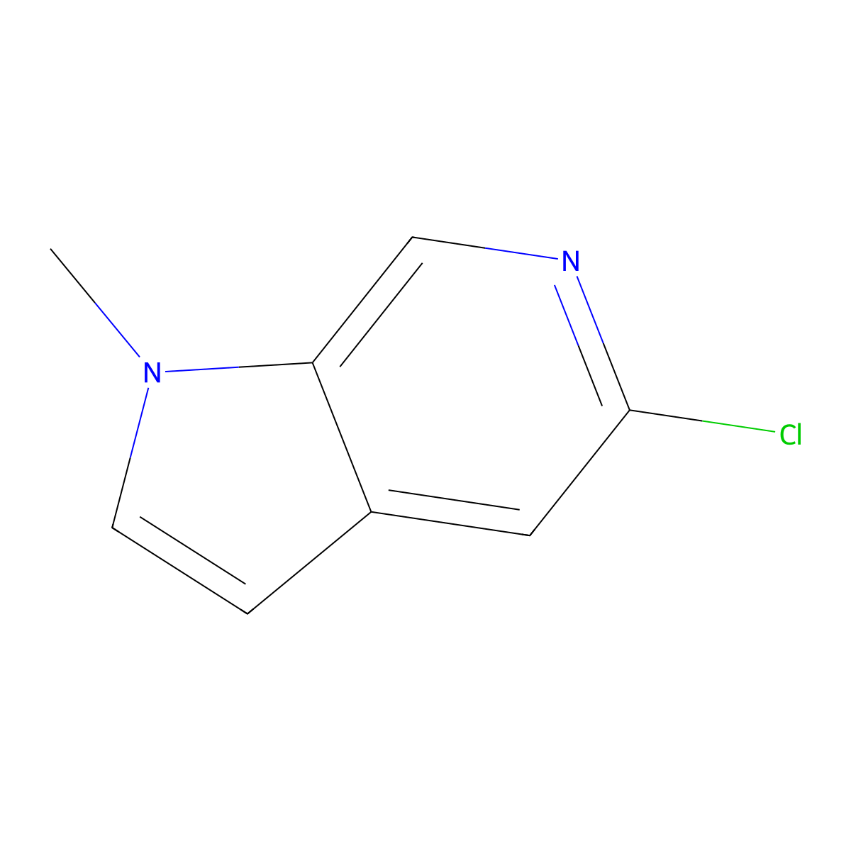 5-chloro-1-methyl-1H-pyrrolo[2,3-c]pyridine molecular structure, CAS 1583277-05-7