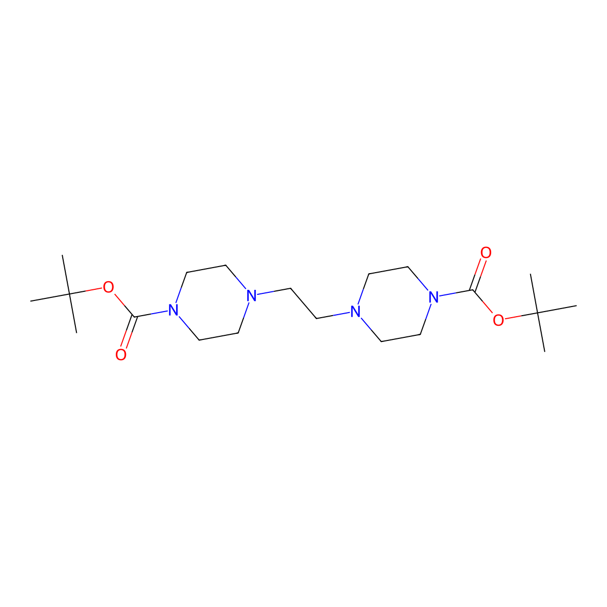 1,1'-Bis(1,1-dimethylethyl) 4,4'-(1,2-ethanediyl)bis[1-piperazinecarboxylate] molecular structure, CAS 158328-38-2