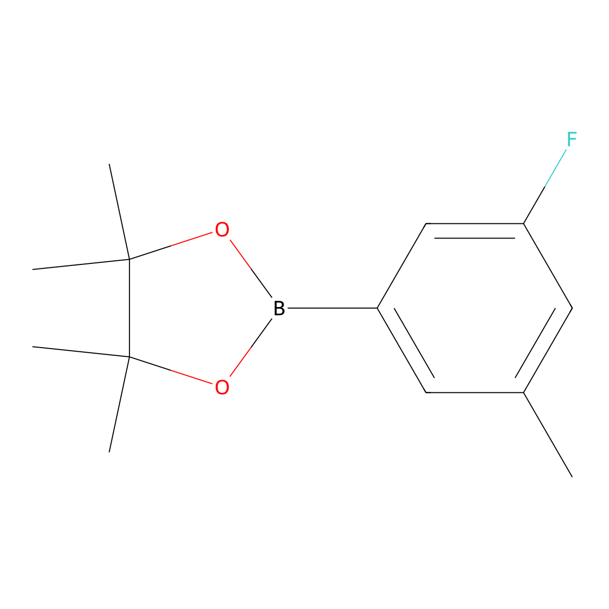 2-(3-Fluoro-5-methylphenyl)-4,4,5,5-tetramethyl-1,3,2-dioxaborolane molecular structure, CAS 1583286-47-8
