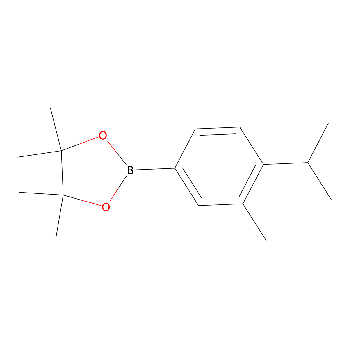 4,4,5,5-Tetramethyl-2-[3-methyl-4-(propan-2-yl)phenyl]-1,3,2-dioxaborolane molecular structure, CAS 1583286-55-8