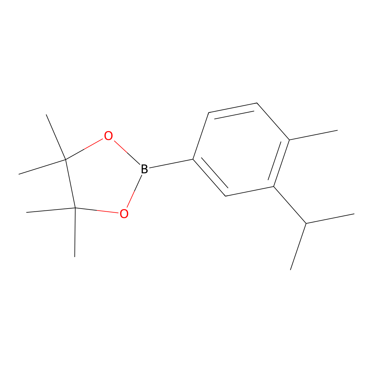 4,4,5,5-Tetramethyl-2-[4-methyl-3-(propan-2-yl)phenyl]-1,3,2-dioxaborolane molecular structure, CAS 1583286-57-0