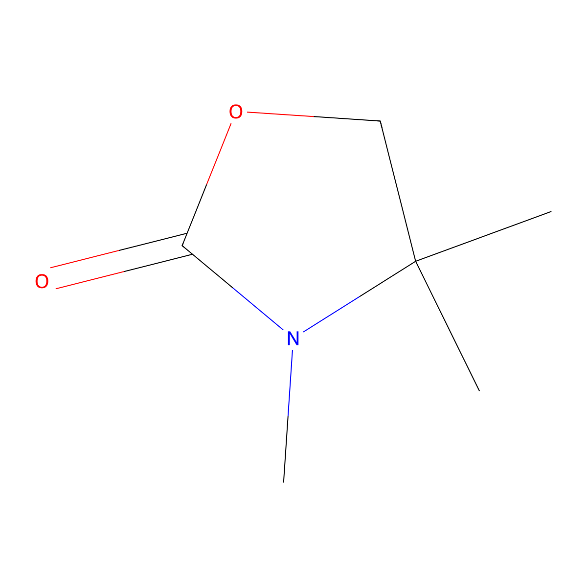 3,4,4-Trimethyl-1,3-oxazolidin-2-one molecular structure, CAS 15833-17-7