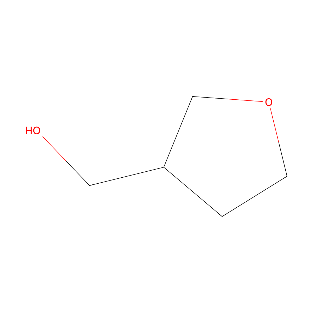 Tetrahydro-3-furanmethanol molecular structure, CAS 15833-61-1