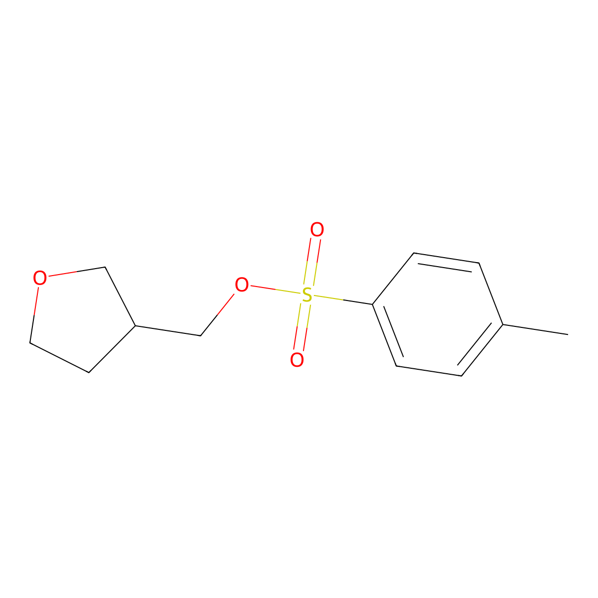 Toluene-4-sulfonic acid tetrahydro-furan-3-ylmethyl ester molecular structure, CAS 15833-63-3
