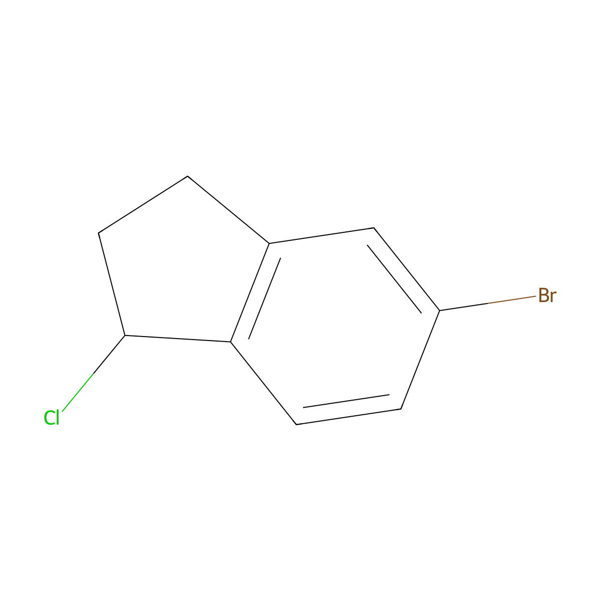 5-Bromo-1-chloro-2,3-dihydro-1H-indene molecular structure, CAS 158330-91-7