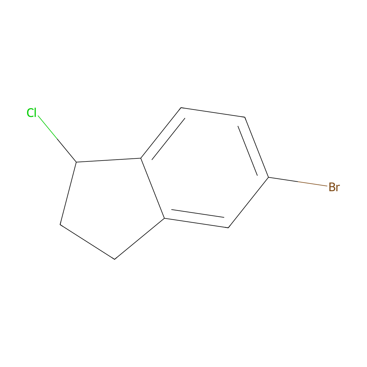 5-Bromo-1-chloro-2,3-dihydro-1H-indene molecular structure, CAS 158330-91-7