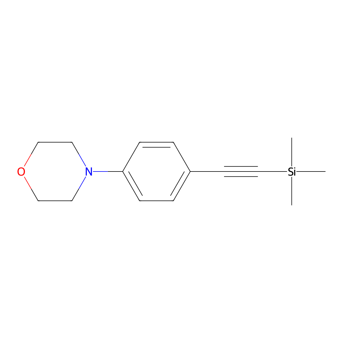 4-[4-[(Trimethylsilyl)ethynyl]phenyl]morpholine molecular structure, CAS 1583305-71-8