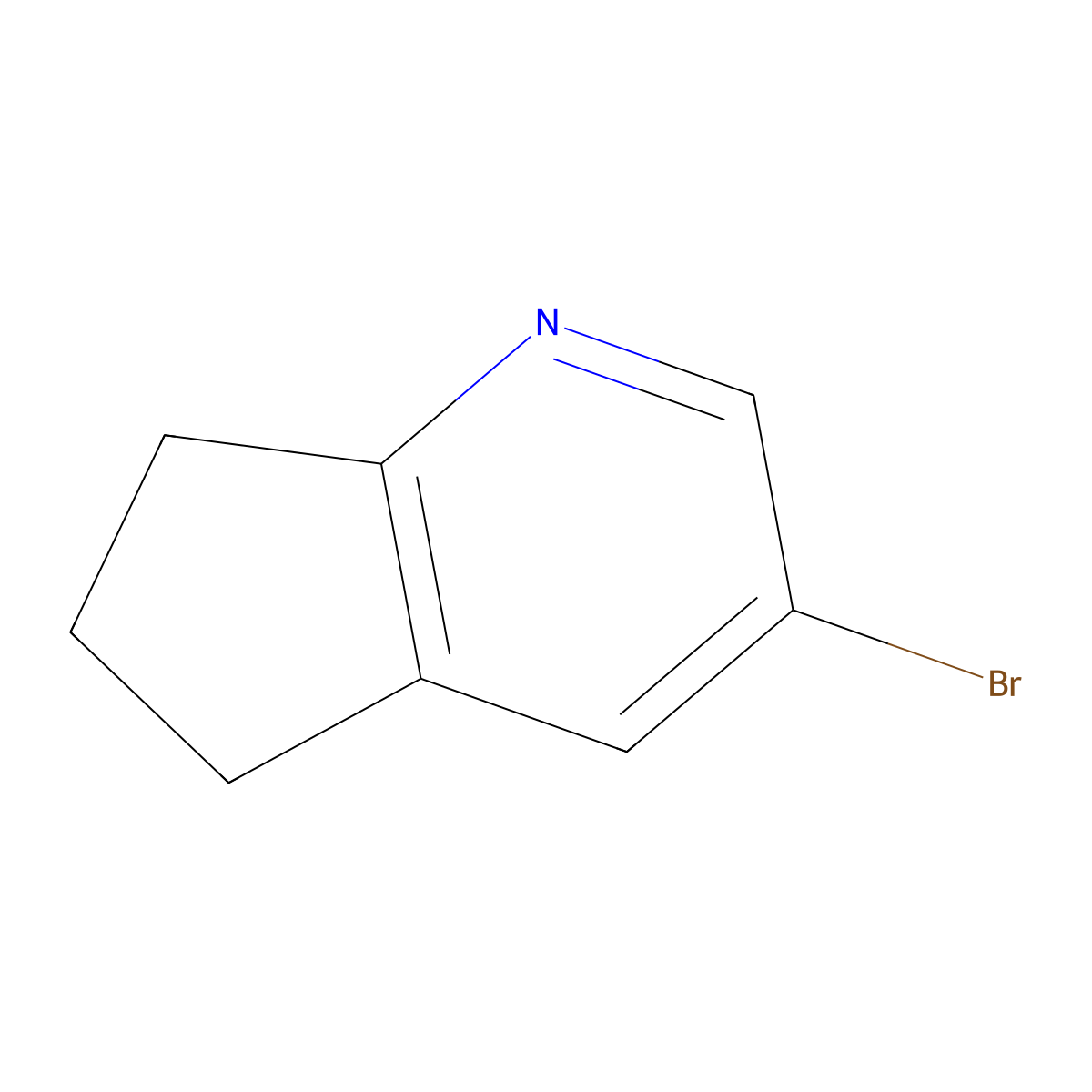 3-Bromo-6,7-dihydro-5H-cyclopenta(b)pyridine molecular structure, CAS 158331-18-1