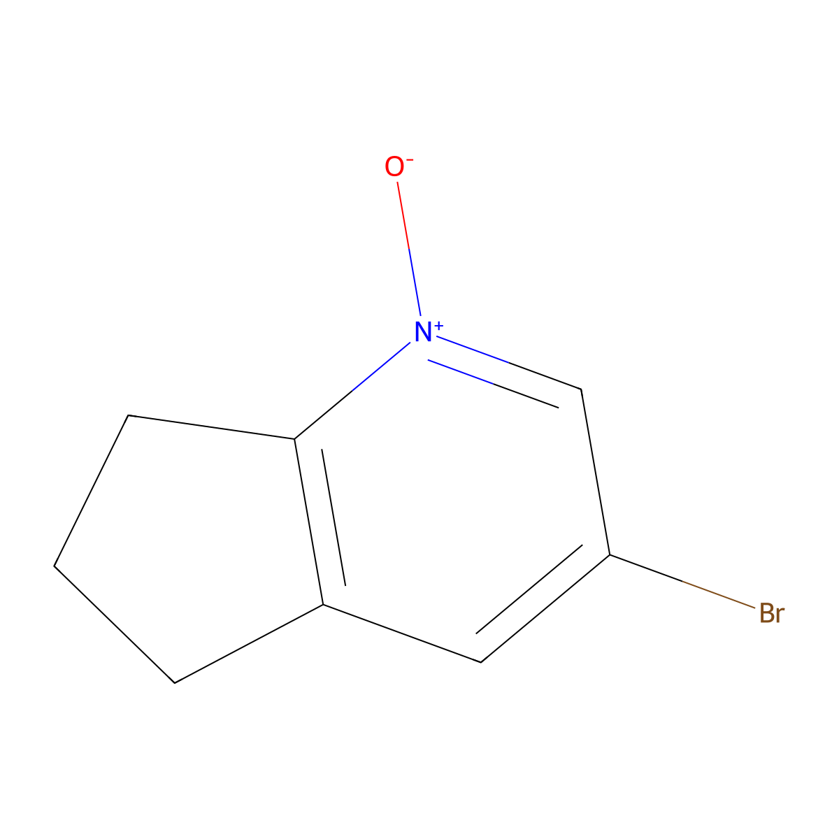 3-Bromo-6,7-dihydro-5H-cyclopenta[b]pyridine 1-oxide molecular structure, CAS 158331-19-2