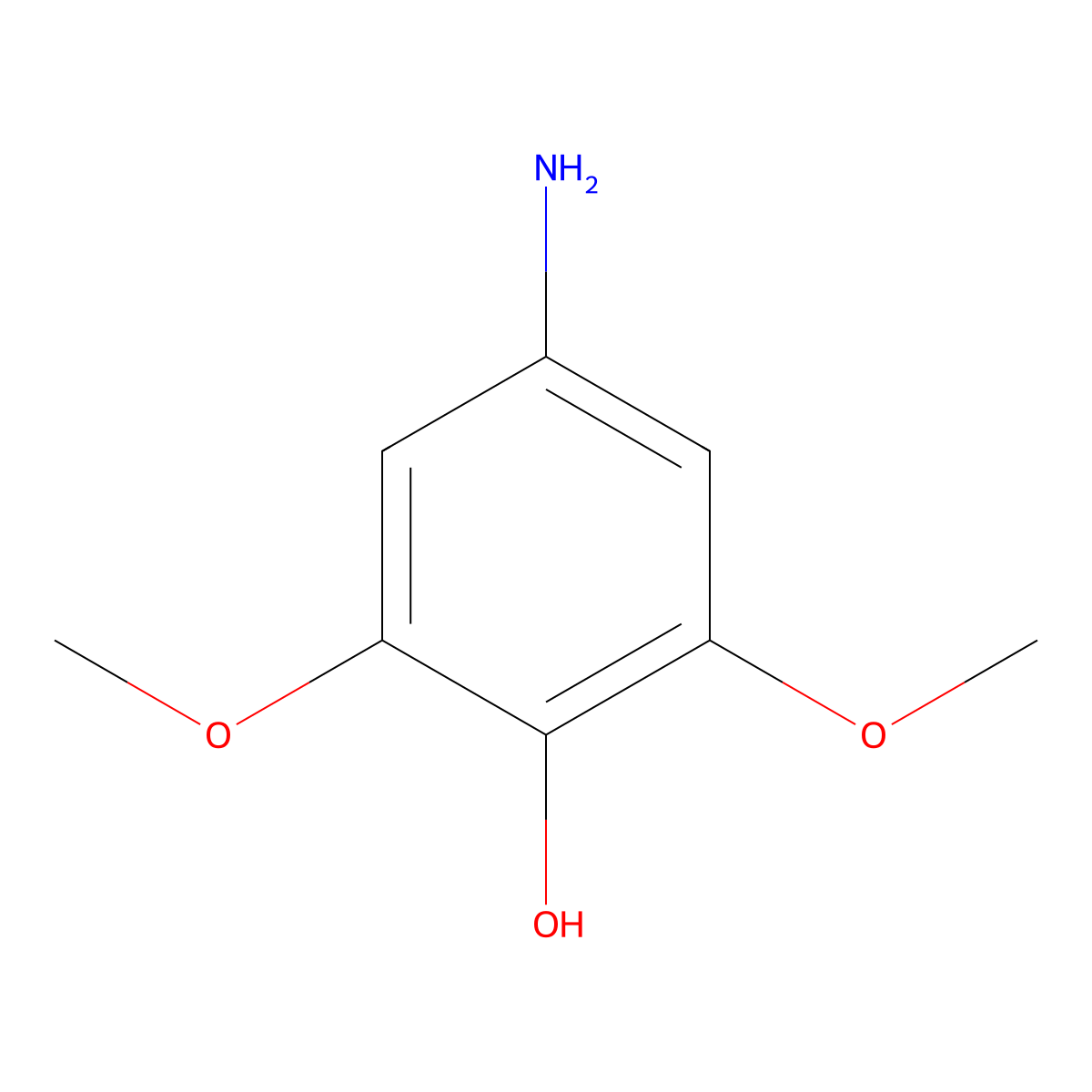 4-Amino-2,6-dimethoxyphenol molecular structure, CAS 15834-60-3