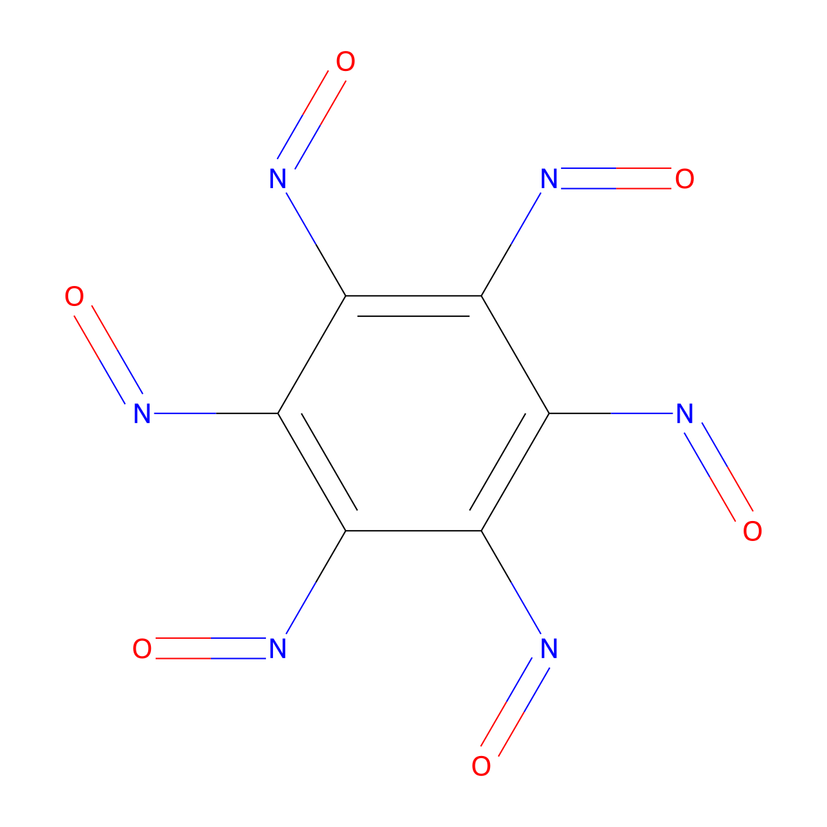 Hexanitrosobenzene molecular structure, CAS 15834-75-0