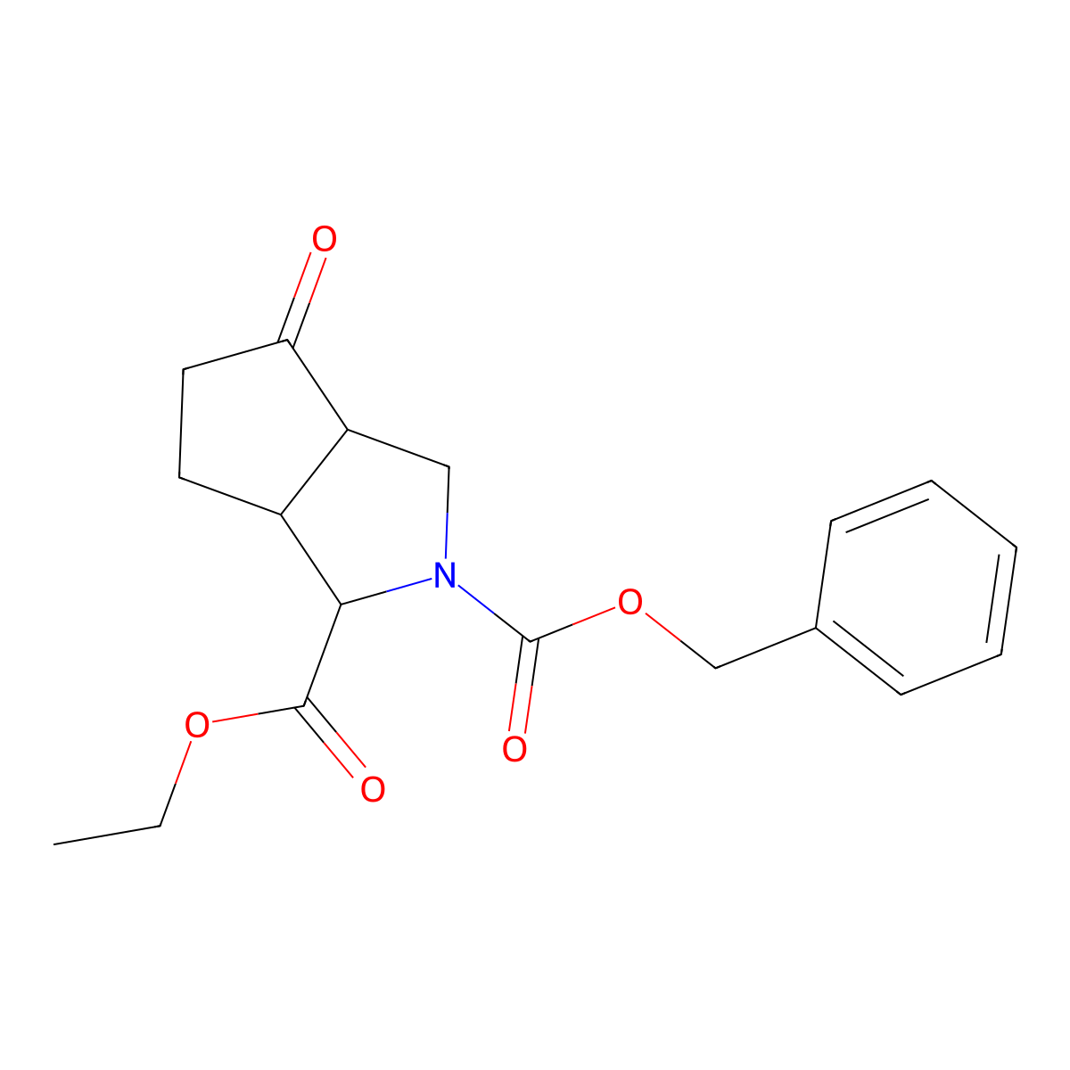 (1R,3aS,6aR)-rel-2-Benzyl 1-ethyl 4-oxohexahydrocyclopenta[c]pyrrole-1,2(1H)-dicarboxylate molecular structure, CAS 158340-62-6