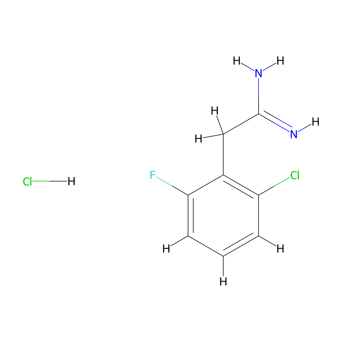 2-(2-Chloro-6-fluorophenyl)ethanimidamide hydrochloride molecular structure, CAS 158351-86-1