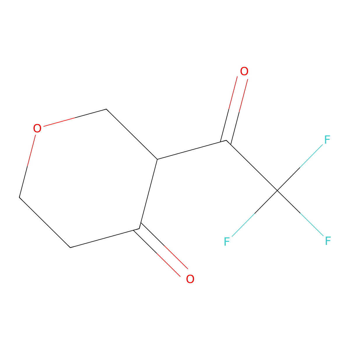 3-(2,2,2-Trifluoroacetyl)oxan-4-one molecular structure, CAS 158351-87-2