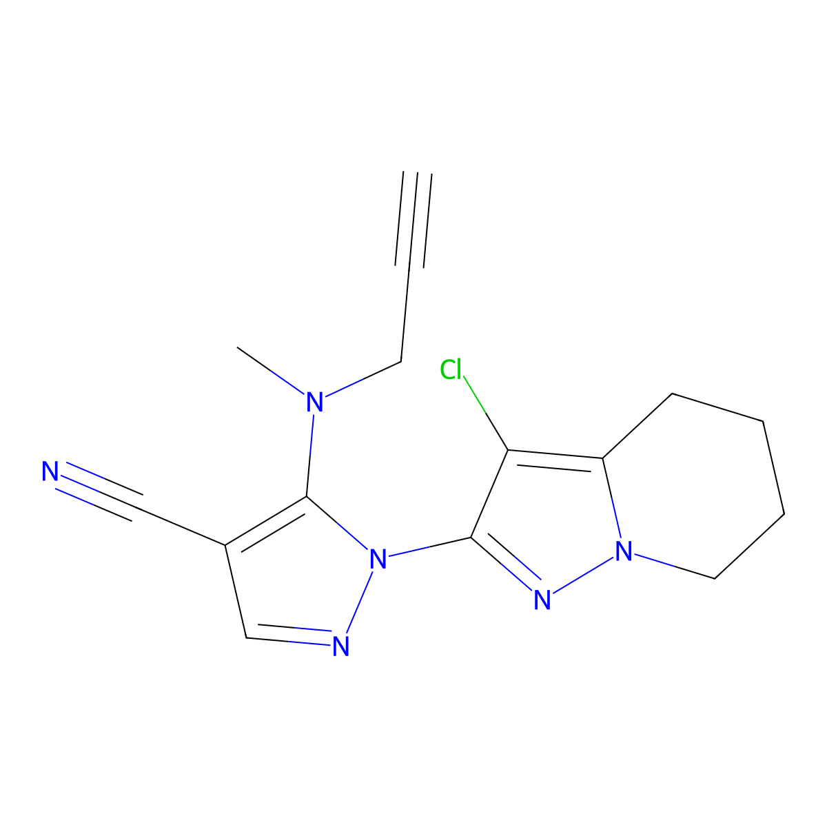Pyraclonil molecular structure, CAS 158353-15-2