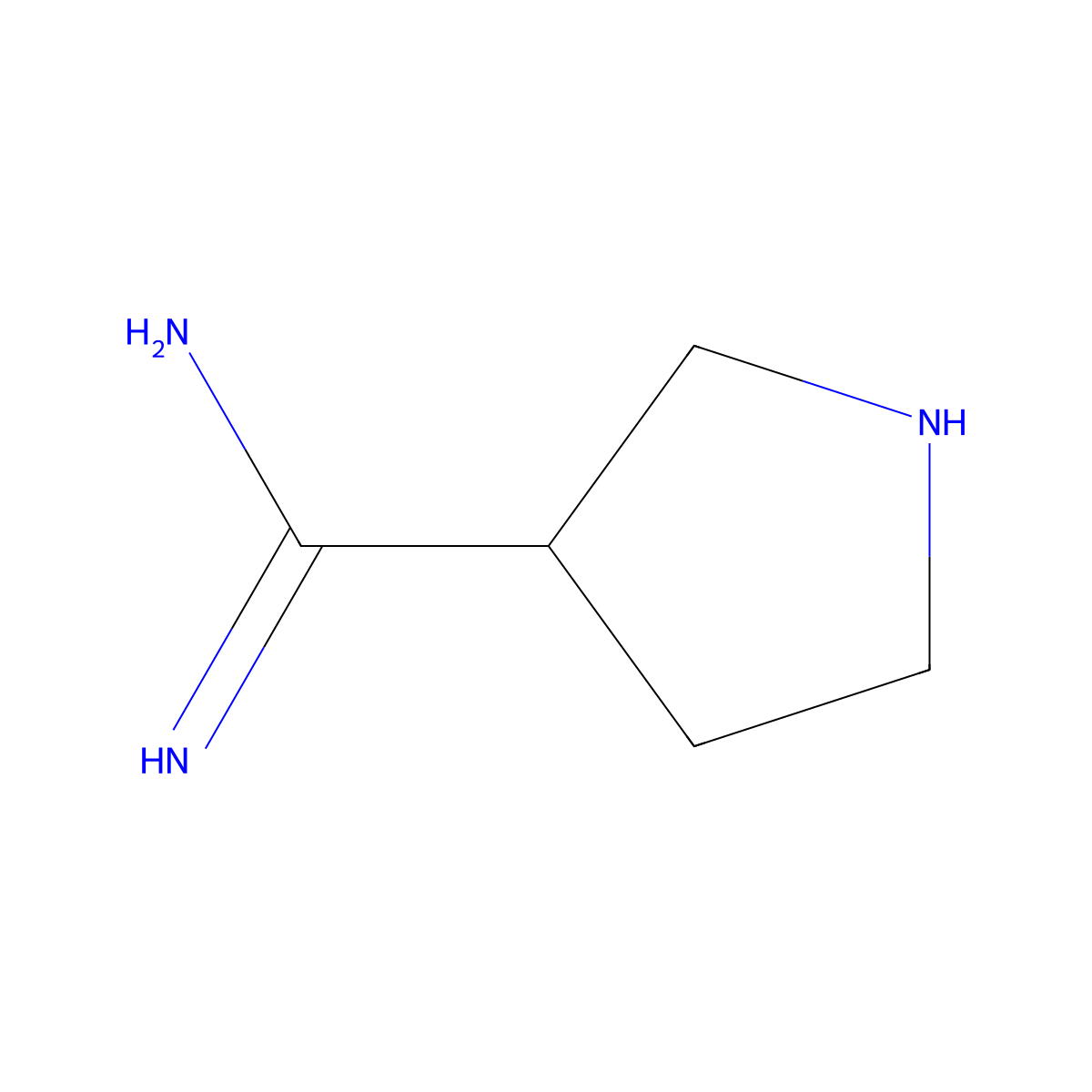 Pyrrolidine-3-carboximidamide molecular structure, CAS 158357-85-8