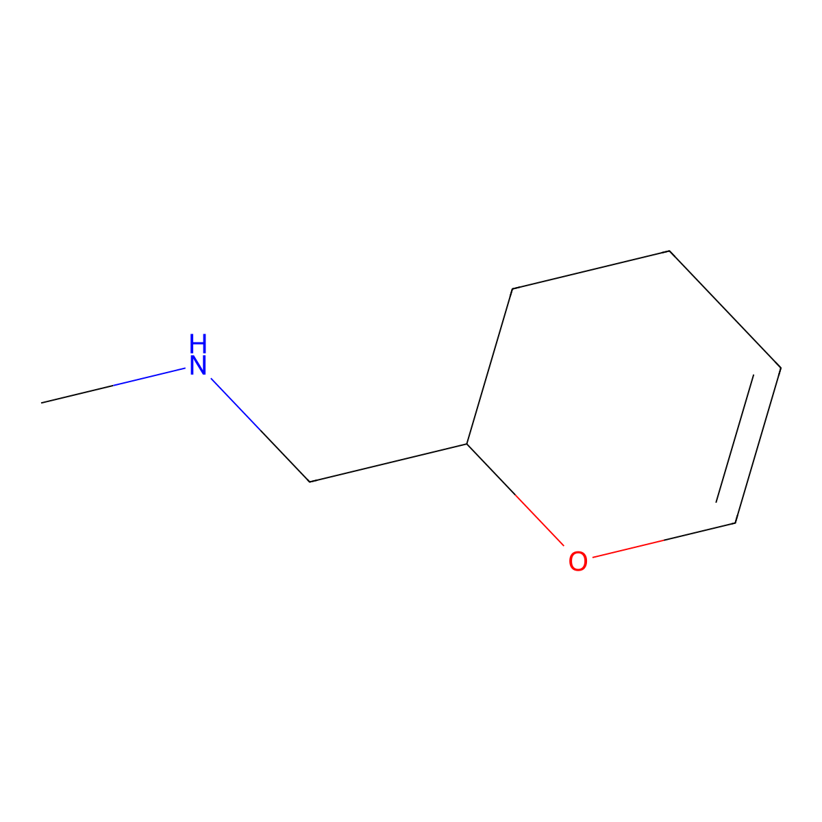 (3,4-Dihydro-2H-pyran-2-ylmethyl)-methyl-amine molecular structure, CAS 15836-83-6
