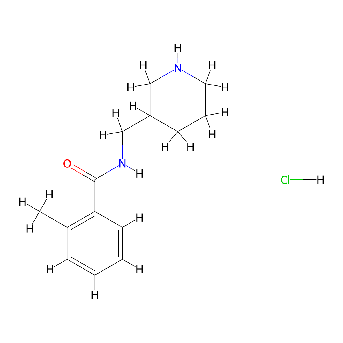2-Methyl-N-(piperidin-3-ylmethyl)benzamide hydrochloride molecular structure, CAS 1583609-59-9