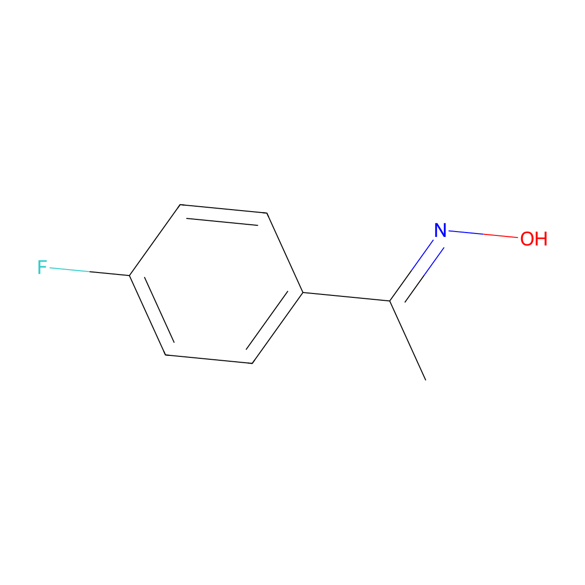 N-[1-(4-fluorophenyl)ethylidene]hydroxylamine molecular structure, CAS 158364-41-1