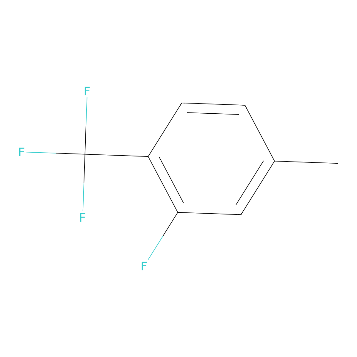 2-Fluoro-4-methyl-1-(trifluoromethyl)benzene molecular structure, CAS 158364-83-1
