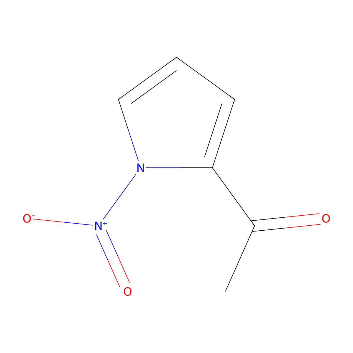 1-Nitro-2-acetylpyrrole molecular structure, CAS 158366-45-1