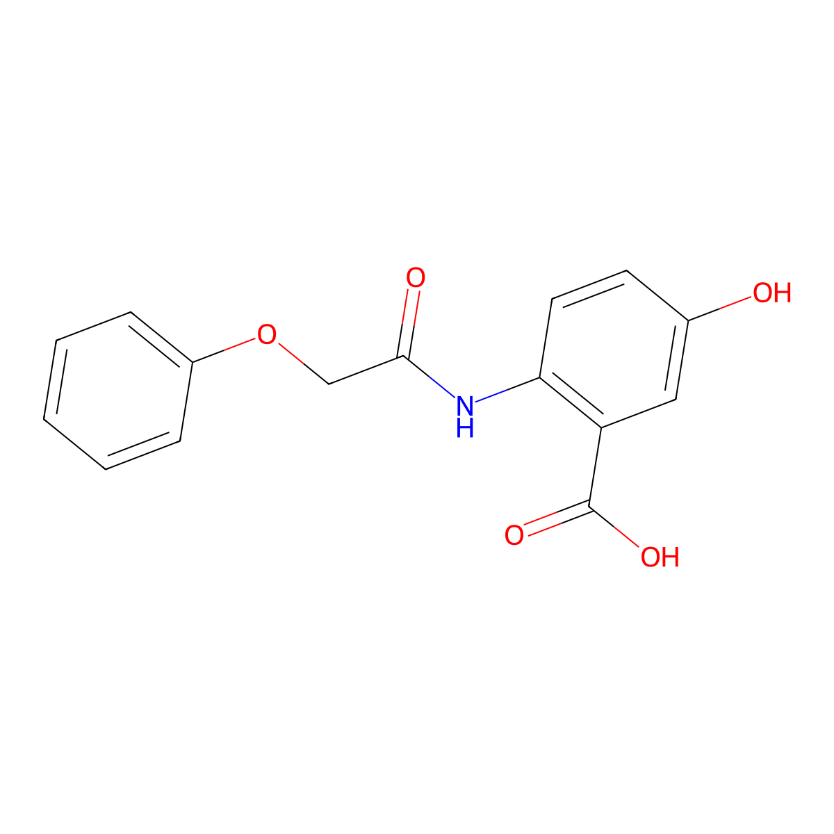 5-Hydroxy-2-(2-phenoxyacetamido)benzoic acid molecular structure, CAS 158382-21-9