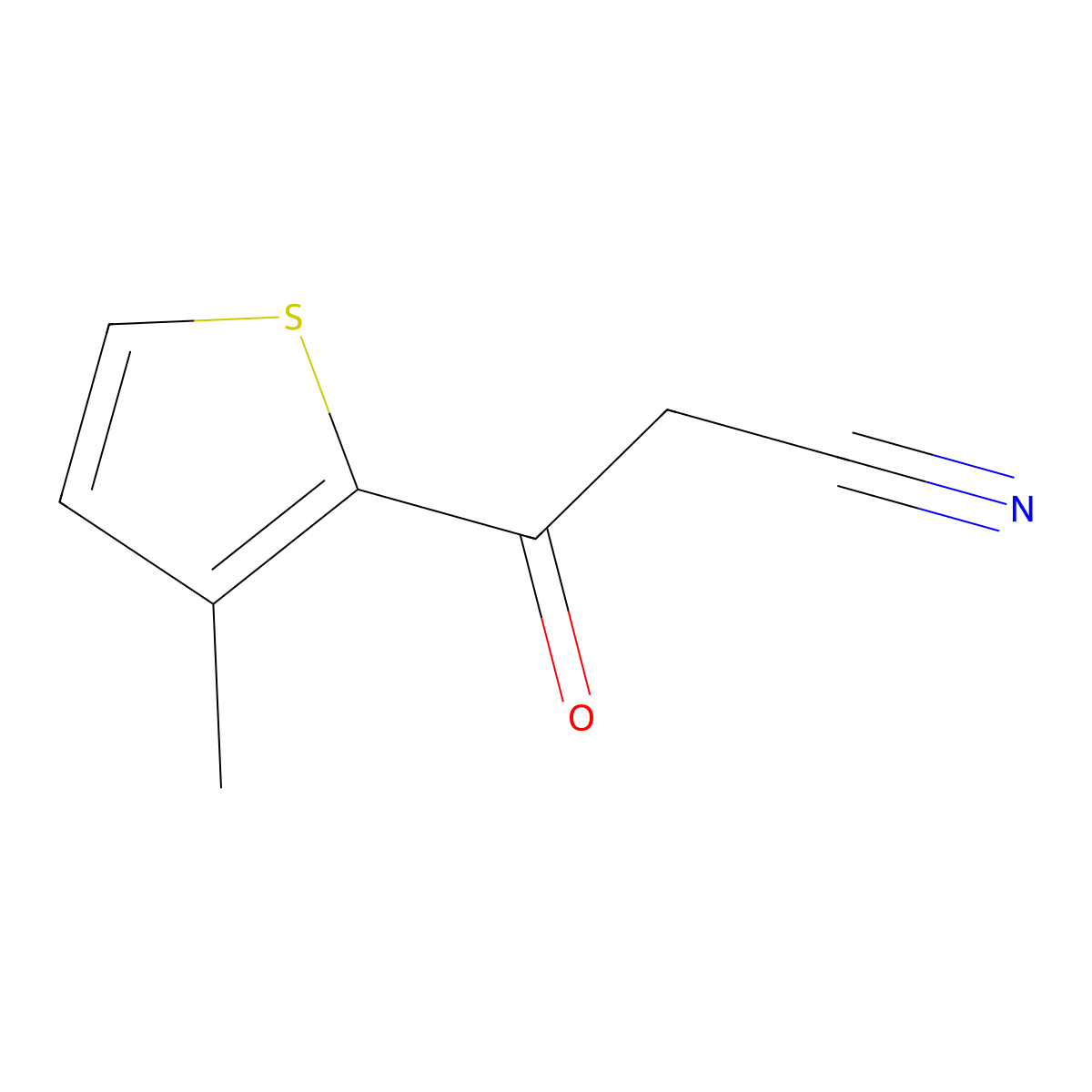 3-(3-Methylthiophen-2-yl)-3-oxopropanenitrile molecular structure, CAS 158387-04-3