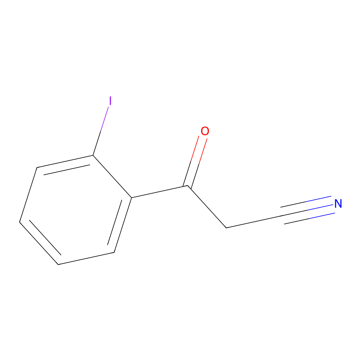 3-(2-Iodophenyl)-3-oxopropanenitrile molecular structure, CAS 158387-19-0