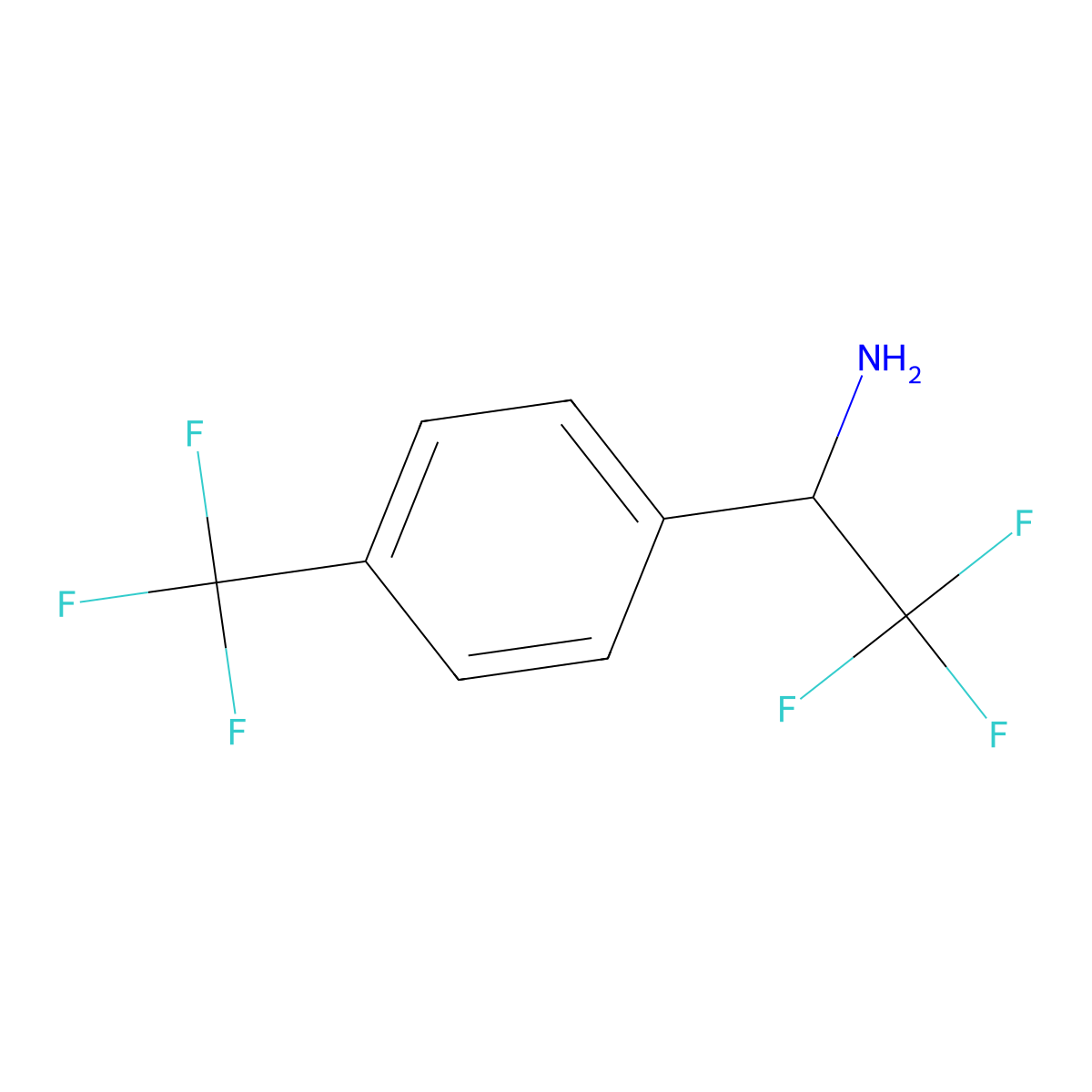 2,2,2-Trifluoro-1-(4-(trifluoromethyl)phenyl)ethan-1-amine molecular structure, CAS 158388-49-9