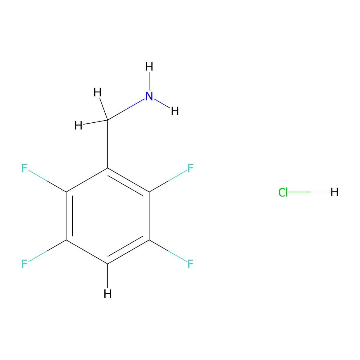 (2,3,5,6-Tetrafluorophenyl)methanamine hydrochloride molecular structure, CAS 158388-51-3