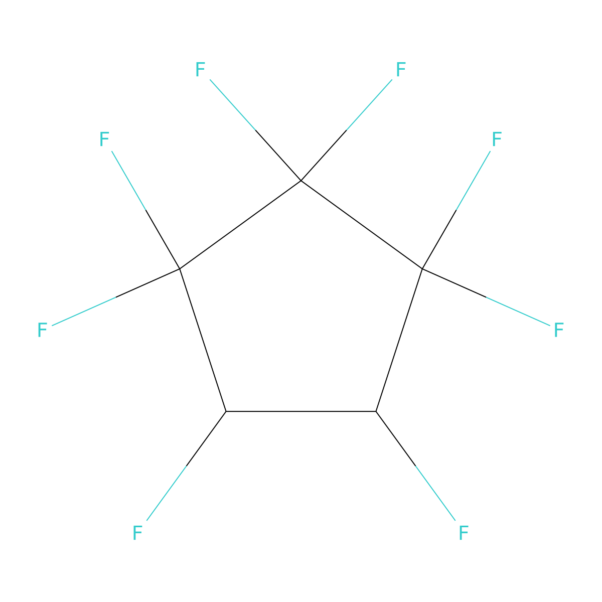 trans-1H,2H-Octafluorocyclopentane molecular structure, CAS 158389-18-5