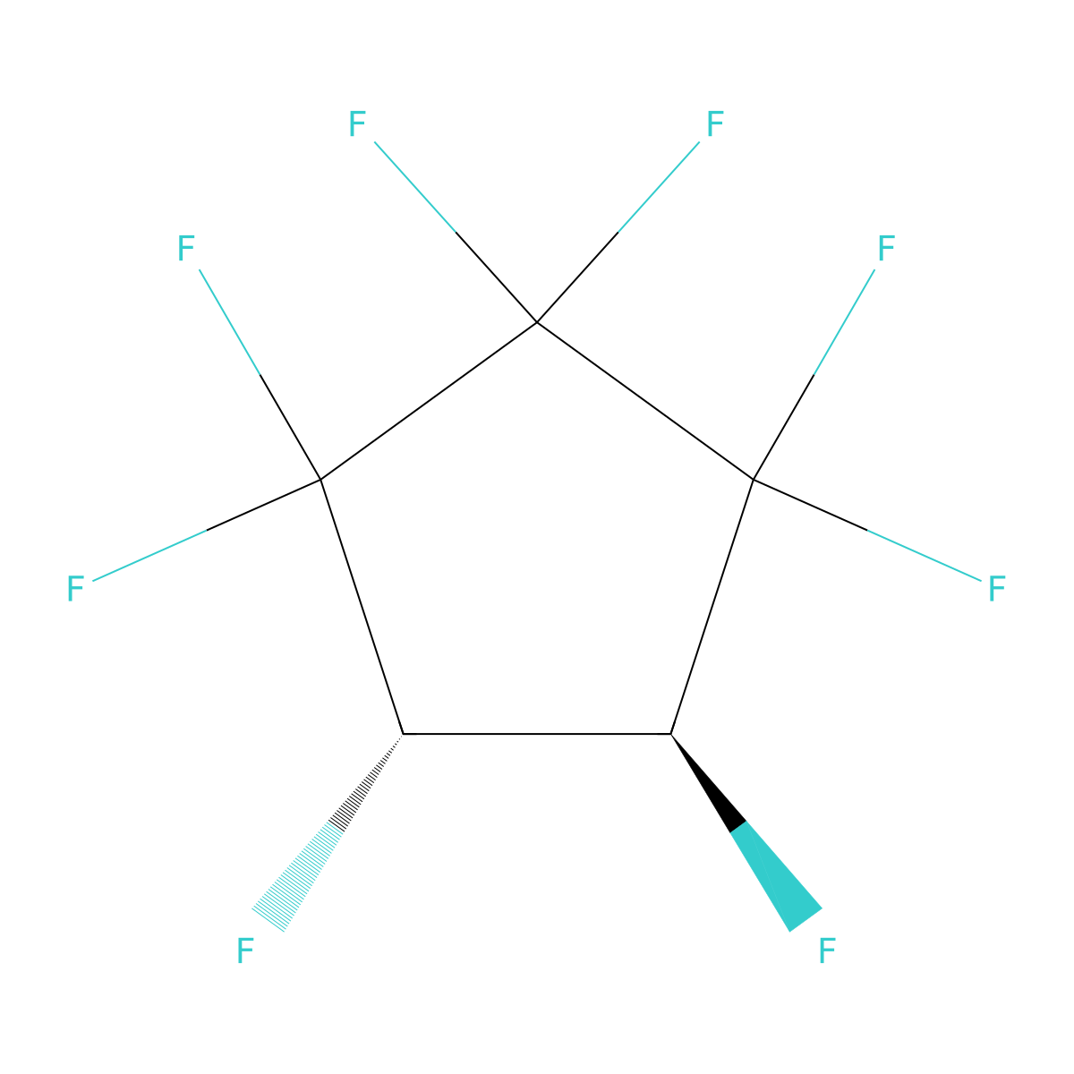 trans-1H,2H-Octafluorocyclopentane molecular structure, CAS 158389-18-5