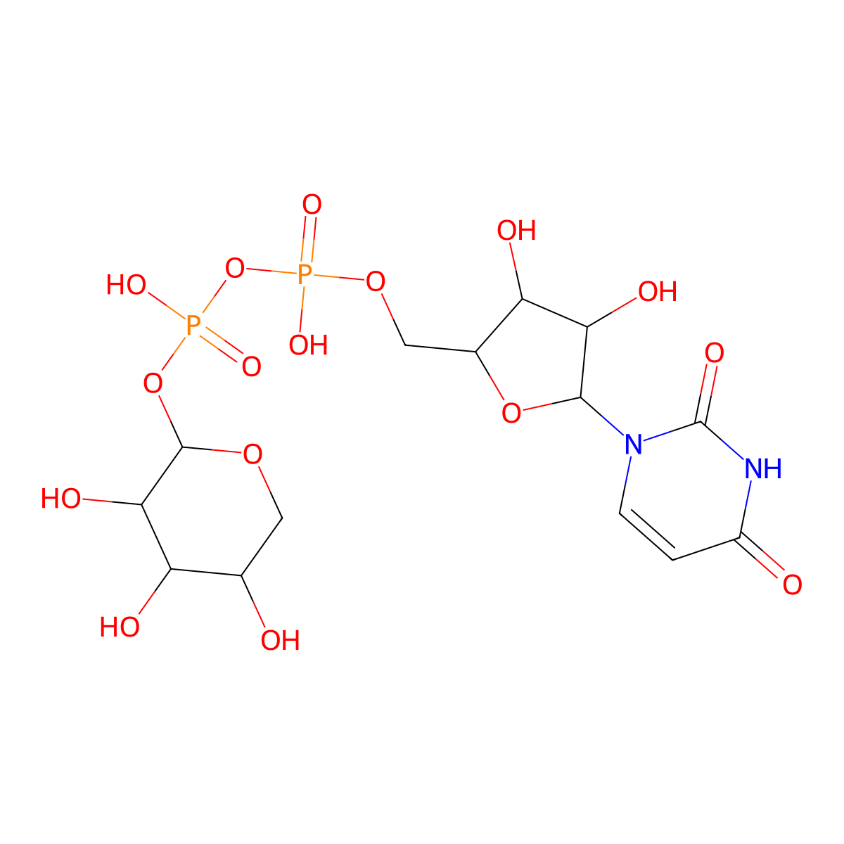 UDP-L-arabinose molecular structure, CAS 15839-78-8