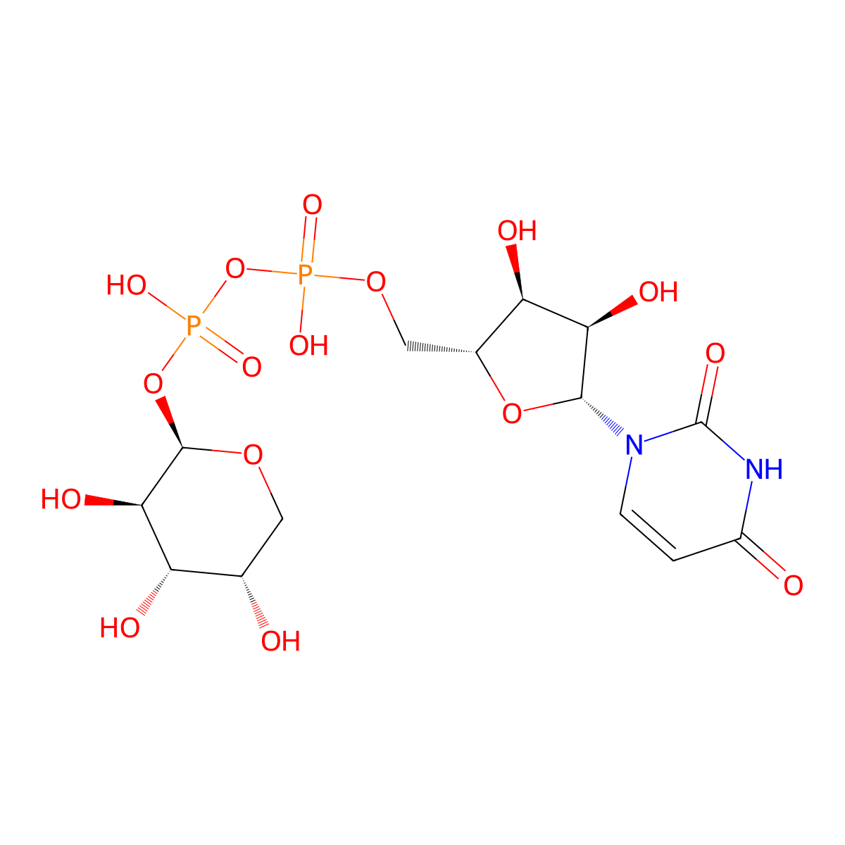UDP-L-arabinose molecular structure, CAS 15839-78-8