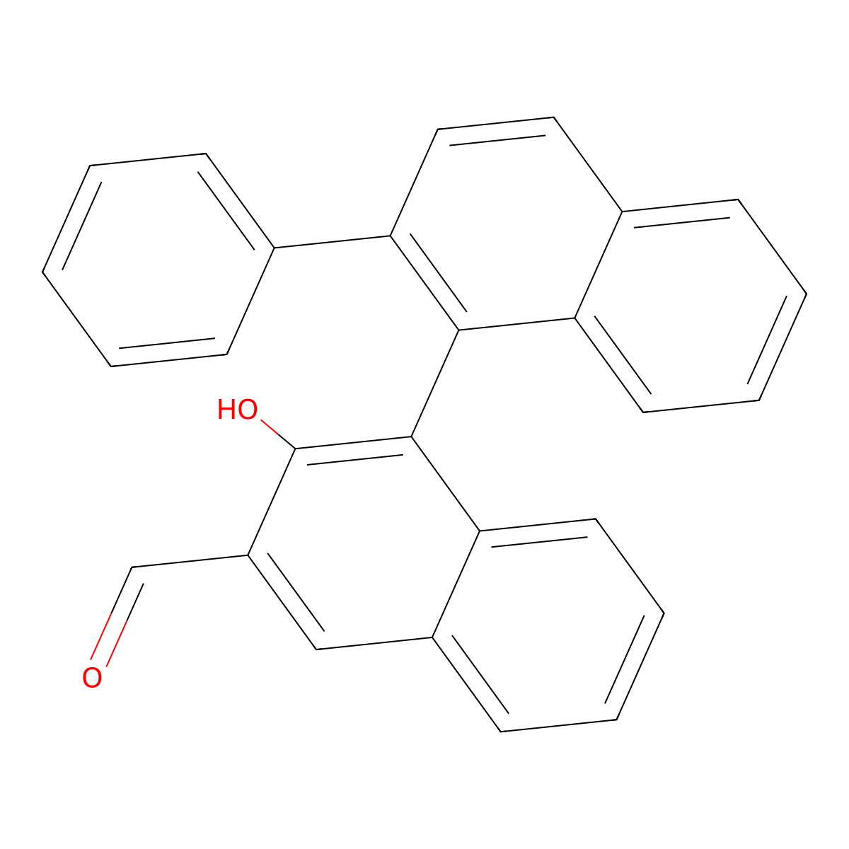(R)-3-Formyl-2-hydroxy-2'-phenyl-1,1'-binaphthyl molecular structure, CAS 158391-58-3