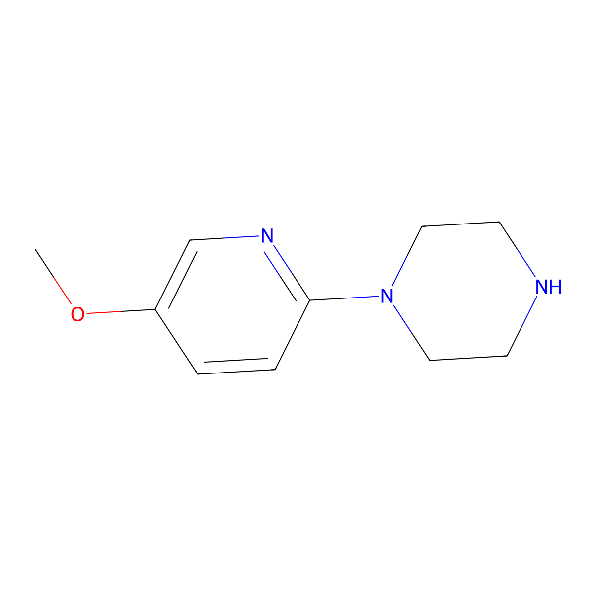 1-(5-Methoxypyridin-2-yl)piperazine molecular structure, CAS 158399-62-3
