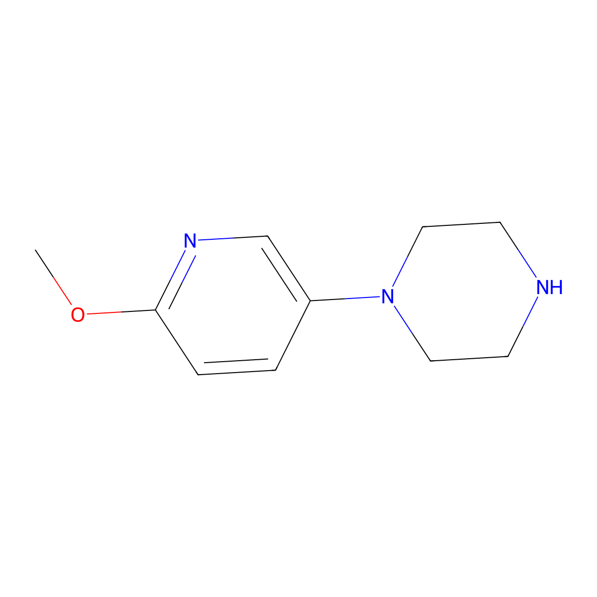 1-(6-Methoxypyridin-3-YL)piperazine molecular structure, CAS 158399-76-9