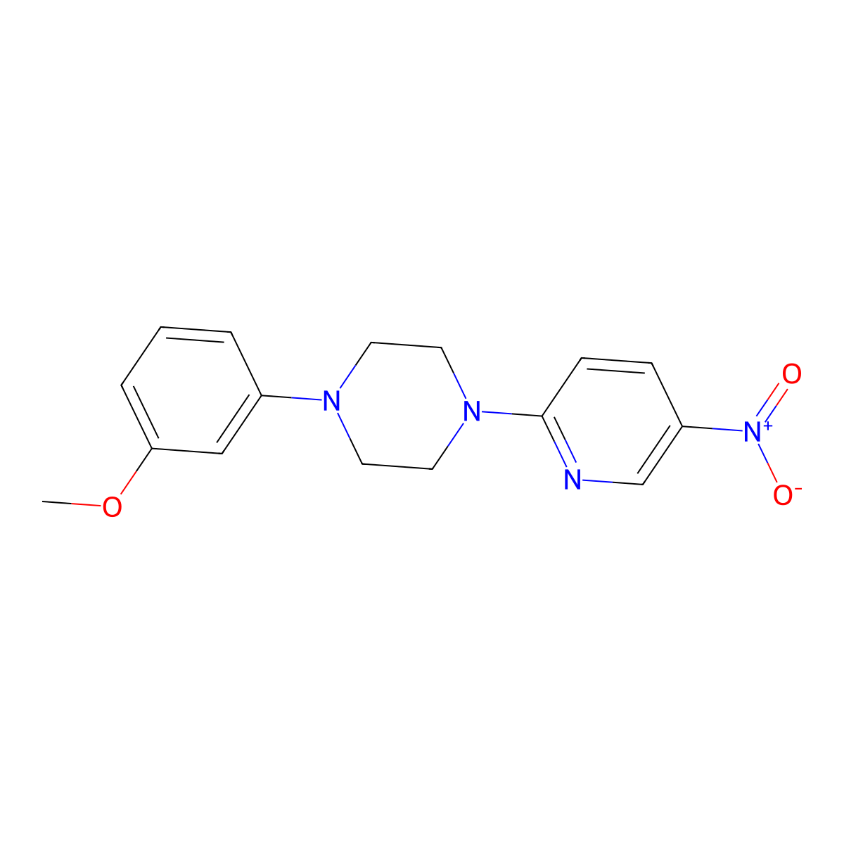 1-(3-Methoxyphenyl)-4-(5-nitropyridin-2-yl)piperazine molecular structure, CAS 158399-79-2